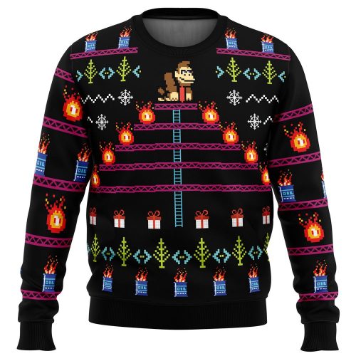 Dazzle in Festive Style with Donkey Kong Ugly Christmas Sweater - Limited Edition!