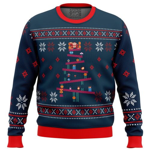 Get Festive with Donkey Kong Ugly Christmas Sweater - Fun & Stylish Holiday Apparel