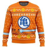 Dragon Ball Z Kamehameha Ugly Christmas Sweater – Festive Anime Apparel for Fans!