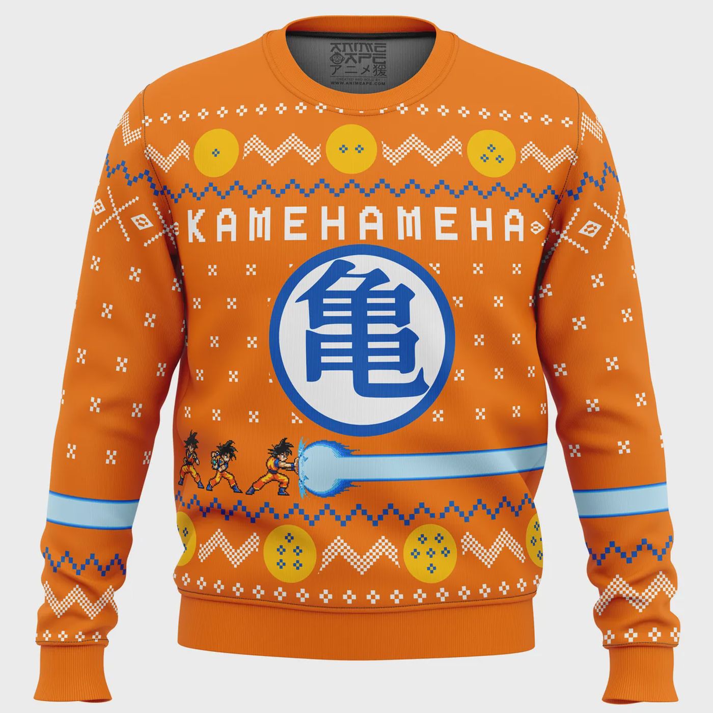 Dragon Ball Z Kamehameha Ugly Christmas Sweater Dragon Ball Z Kamehameha Ugly Christmas Sweater