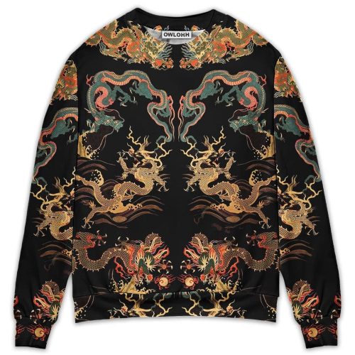 Dragon Chinese Dragon Royal Christmas Sweatshirt Ugly Sweater
