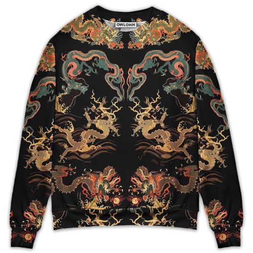 Dragon Chinese Dragon Royal Ugly Christmas Sweater - Festive & Unique Holiday Apparel