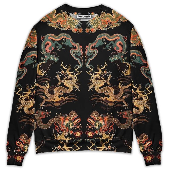 Dragon Chinese Dragon Royal Ugly Christmas Sweater – Festive & Unique Holiday Apparel