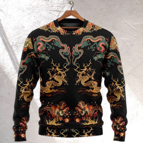 Dragon Chinese Dragon Royal Ugly Christmas Sweater | Adult | US2013