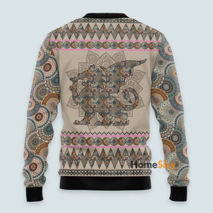 Dragon Mandala – Unique 3D Ugly Christmas Sweater for Adults – Perfect Xmas Gift QT309788