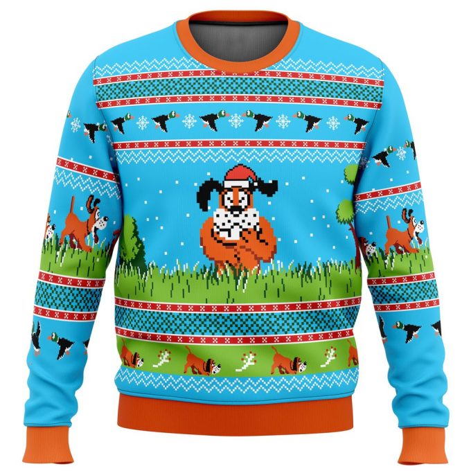 Festive Duck Hunt Ugly Christmas Sweater – Grab Yours Now for a Quirky Holiday Look!