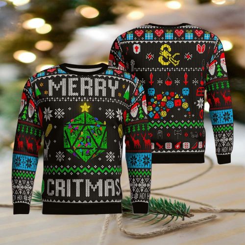 Dungeons And Dragons Merry Critmas Christmas Sweater