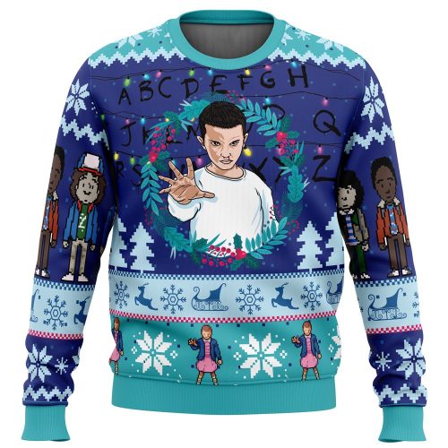 Get Festive with Eleven Stranger Things Ugly Christmas Sweater - Limited Edition