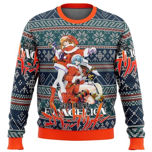 Get Festive with Evangelion Alt Ugly Christmas Sweater - Limited Edition Fun Wear
