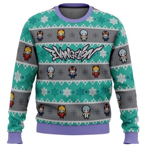 Get Festive with Evangelion Ugly Christmas Sweater - Limited Edition!