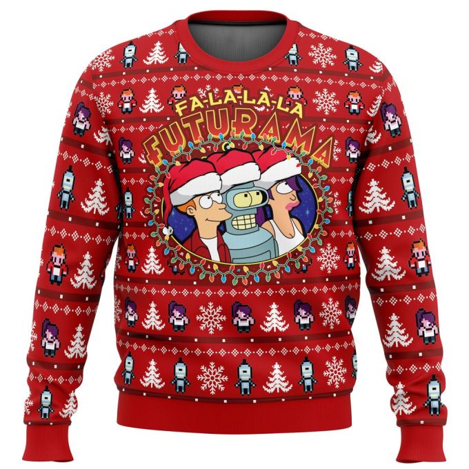 Get in the Holiday Spirit with Fa-La-La-La Futurama Ugly Christmas Sweater!