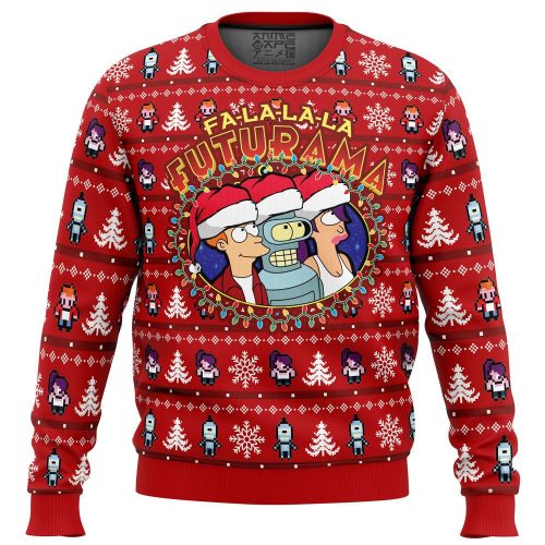 Futurama Ugly Christmas Sweater – Fa-La-La-La Festive Design for Holiday Fun!