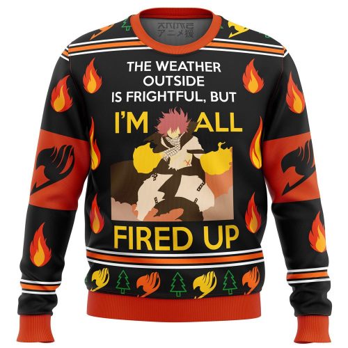 Fairy Tail Natsu Ugly Christmas Sweater – Ignite the Season with Style!