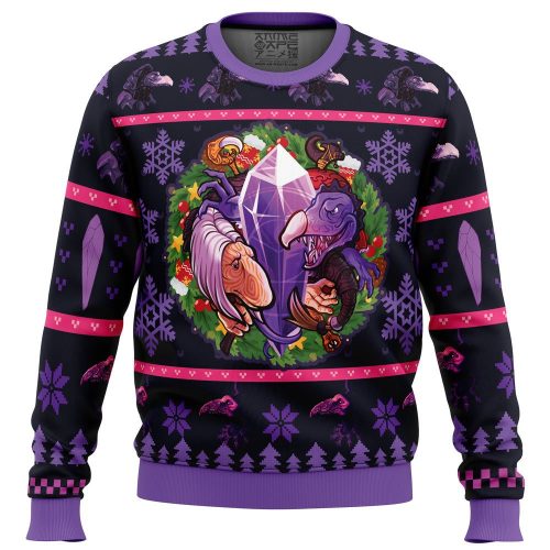 Magical Dark Crystal Ugly Christmas Sweater - Fantasy Puppet Holiday Delight