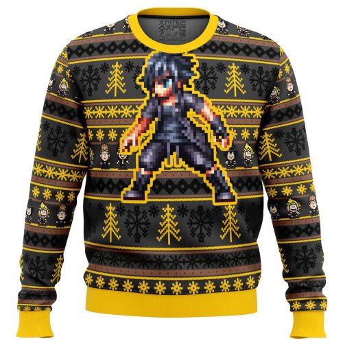 Get Festive with Final Fantasy Noctis Ugly Christmas Sweater - Limited Edition Gamer s Delight!