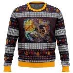 Festive Fire Dragon s Iron Fist Natsu Fairy Tail Sweater – Perfect for Ugly Christmas!