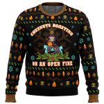Festive Fire Force Chestnuts Roasting Ugly Christmas Sweater – Cozy & Quirky Holiday Attire