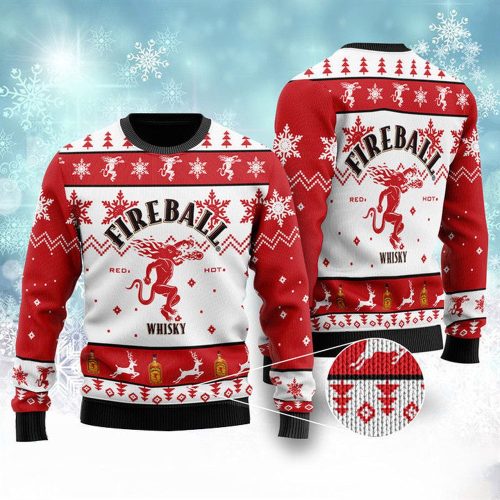 Stay Warm and Festive with the Fireball Christmas Sweater - Perfect for the Holidays!