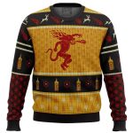 Spice Up Your Holiday Style with Fireball Cinnamon Whisky Ugly Christmas Sweater Print