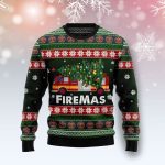 Get Festive with Firefighter Firemas Ugly Christmas Sweater – Unisex Holiday Outfit!