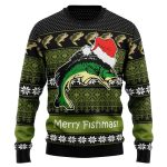 Fishing Merry Fishmas Sweater – Ugly Christmas Sweater for a Festive Unisex Look!