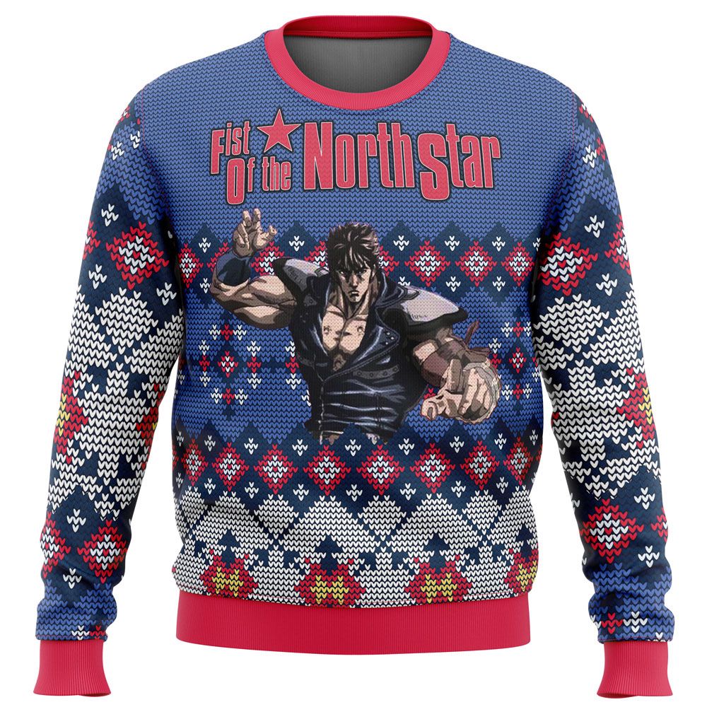 Fist of the North Star Alt Ugly Christmas Sweater: Stylish & Festive Anime Apparel! Fist of the North Star Alt Ugly Christmas Sweater: Stylish & Festive Anime Apparel!