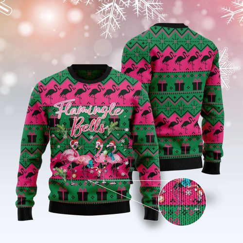 Flamingle Bells Ugly Christmas Sweater – Festively Fun Xmas Sweater!