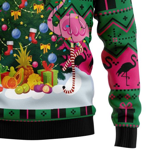 Festive Flamingo Christmas Tree Ugly Sweater – Holiday Graphic Sweater!