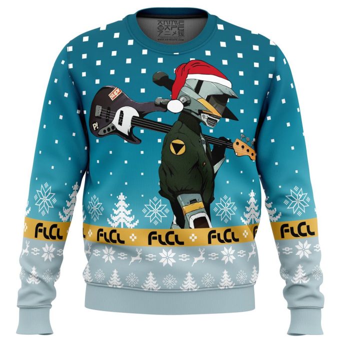 FLCL Canti Saw Christmas Tree Ugly Sweater: Festive & Quirky Holiday Wear