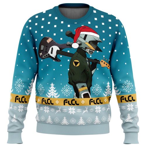 Celebrate with FLCL Canti Saw Ugly Christmas Sweater - Perfect for Christmas Tree Lovers!