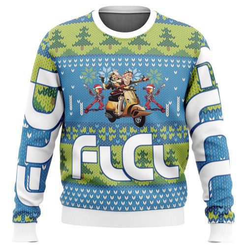 FLCL Fooly Cooly Alt Ugly Christmas Sweater: Festive Anime-Inspired Attire