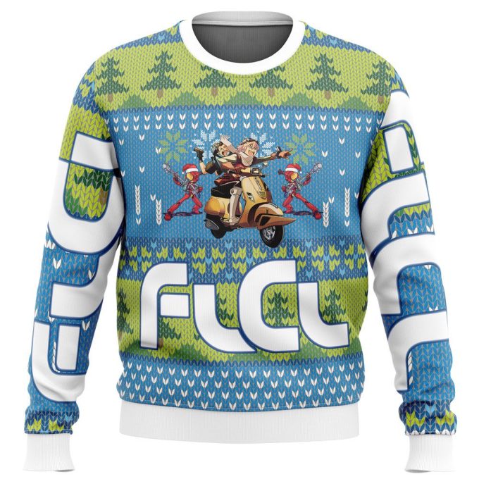 FLCL Fooly Cooly Alt Ugly Christmas Sweater: Festive Anime-Inspired Attire
