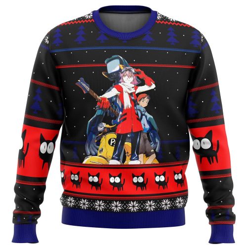 Get Festive with FLCL Ugly Christmas Sweater Poster: Perfect Holiday Gift Idea!
