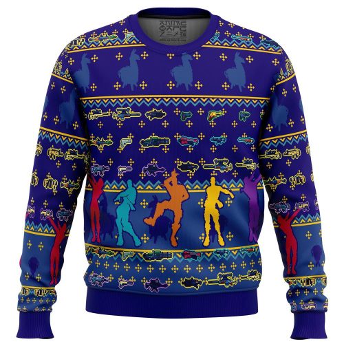 Get Festive with the Fortnite Party Ugly Christmas Sweater - Perfect for Gamers!