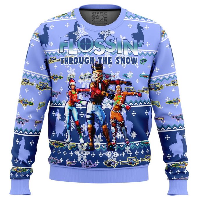 Get Festive with the Fortnite Snow Floss Ugly Christmas Sweater – Limited Edition!