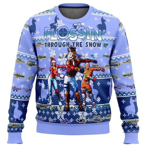 Get Festive with Fortnite Snow Floss Ugly Christmas Sweater – Limited Edition!