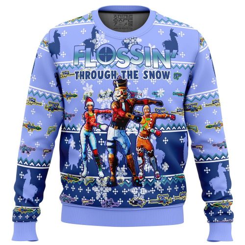Get Festive with the Fortnite Snow Floss Ugly Christmas Sweater - Limited Edition!