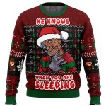 Freddy Krueger Ugly Christmas Sweater: Festive Fred Claws Design