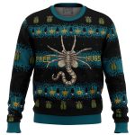 Get Festive with a Free Hugs Alien Facehugger Ugly Christmas Sweater!