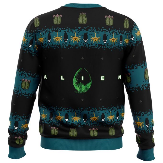 Get Festive with Free Hugs Alien Facehugger Ugly Christmas Sweater