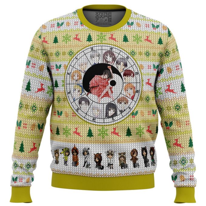 Fruits Basket Chinese Zodiac Ugly Christmas Sweater – Festive and Quirky Chinese Zodiac Design
