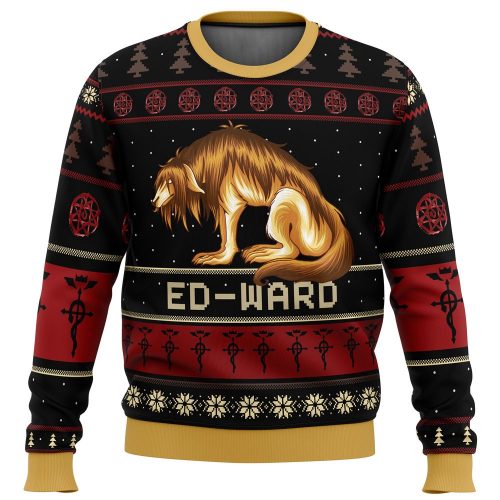 Fullmetal Alchemist Chimera Nina Tucker Ed-ward Ugly Christmas Sweater: Festive Anime Holiday Apparel