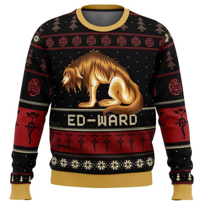 Fullmetal Alchemist Chimera Nina Tucker Ed-ward Ugly Christmas Sweater: Festive Anime Holiday Apparel