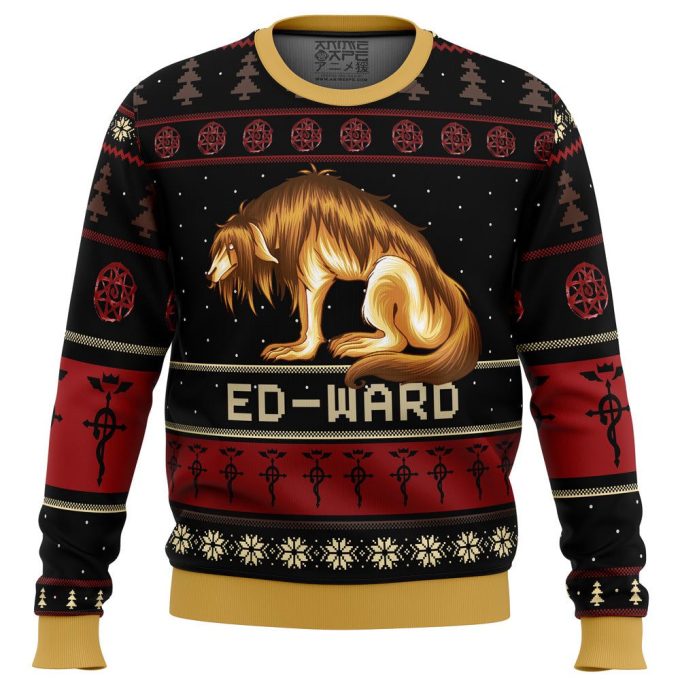 Fullmetal Alchemist Chimera Nina Tucker Ed-ward Ugly Christmas Sweater: Festive Anime-Inspired Apparel