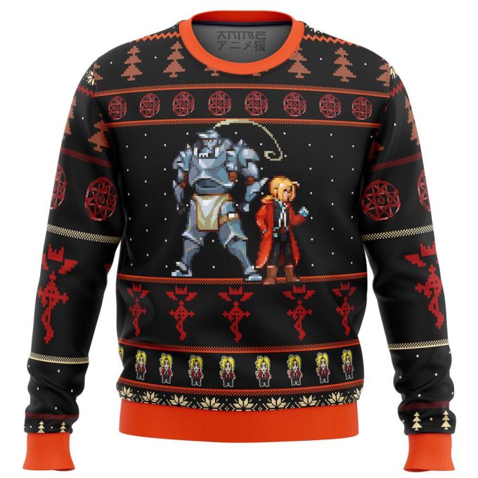 Fullmetal Alchemist Elrics Sprites Ugly Christmas Sweater – Festive Anime-Inspired Apparel