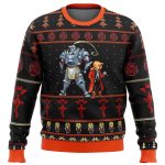 Fullmetal Alchemist Elrics Ugly Christmas Sweater – Festive Anime Sprites Design