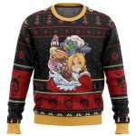 Fullmetal Alchemist Ugly Christmas Sweater: Festive Holiday Apparel for Anime Fans