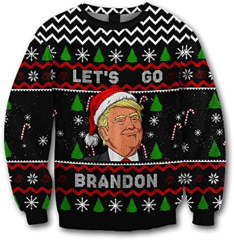 Hilarious Let s Go Brandon Trump Ugly Christmas Sweater – Festive & Funny Apparel