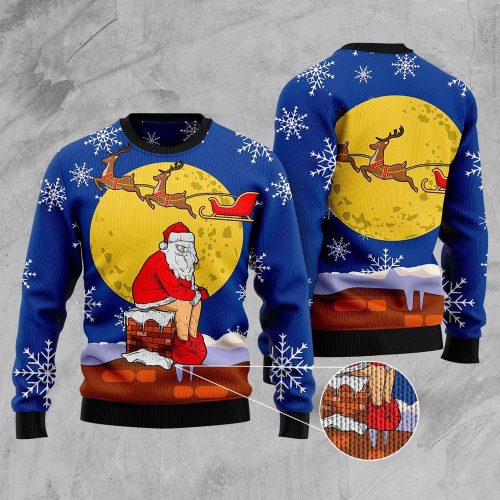 Get Festive with Funny Santa Xmas Ugly Christmas Sweater – Unisex Holiday Outfit