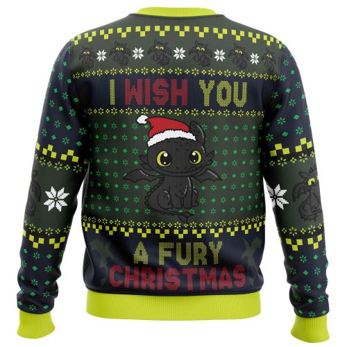Fury Christmas Toothless Ugly Sweater: Festive Holiday Apparel for Dragon Lovers